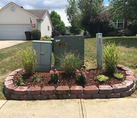 bushes to hide electrical boxes|hiding utility boxes in garden.